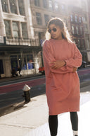 Nina Modest Sweater Dress – Rose