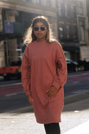 Nina Modest Sweater Dress – Rose