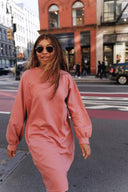 Nina Modest Sweater Dress – Rose