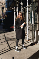 Nina Modest Sweater Dress – Black