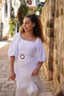 Rachelle swim set with real wrap skirt - White