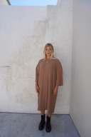 Eva ribbed dress - Beige