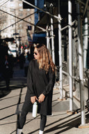 Nina Modest Sweater Dress – Black