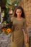 Levana swim set with real wrap skirt  - Olive