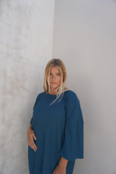 Eva ribbed dress - Teal