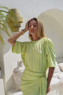 Mona Modest Swimsuit Set with Tara Short Wrap Skirt – Melon