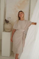Alejandra Modest Swim Dress – Biscuit