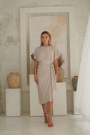 Alejandra Modest Swim Dress – Biscuit