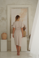 Alejandra Modest Swim Dress – Biscuit