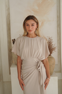 Alejandra Modest Swim Dress – Biscuit
