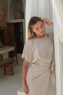 Alejandra Modest Swim Dress – Biscuit
