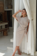 Alejandra Modest Swim Dress – Biscuit