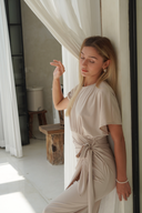 Alejandra Modest Swim Dress – Biscuit