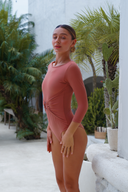 Melrose Adaya swim set with wrap skirt, modest swimwear designed for coverage, comfort, and summer vacations