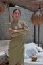 Olive modest Adaya swim set with real wrap skirt, designed for coverage, comfort, and summer style