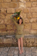 Levana Modest Short-Sleeve Swimsuit Set with Real Wrap Skirt – Olive