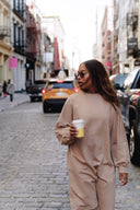 Nina Modest Sweater Dress – Beige