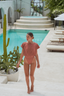 Melrose Elena one-piece swimsuit, modest full coverage swimwear perfect for pool and beach