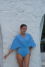 Azure Ella swim set with Elina skirt 2.0, modest swimsuit for women offering full coverage and elegant design