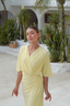 Stylish honey Ella swim set with real wrap skirt, modest swimwear for women seeking elegance and coverage