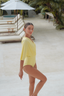Honey Ella swim set with real wrap skirt, elegant modest beach and pool swimwear