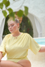 Honey Mona swim set with Tara skirt, modest swimwear with skirt for full coverage beachwear