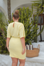 Elegant honey Mona swim set with Tara skirt, modest swimwear perfect for pool and beach vacations
