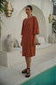 Eva ribbed dress - Caramel