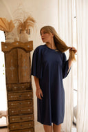 Kaia Modest Swim Dress – Shiny Navy