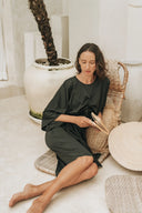 dark brown swim dress