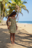 Olive Lia two-piece modest swimwear set with Sia long wrap skirt for elegant and covered swim style