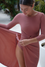 Elegant Melrose Adaya swim set with real wrap skirt, modest swimwear perfect for pool and beach vacations