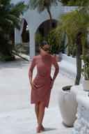 Full coverage Melrose Adaya swim set with real wrap skirt, elegant modest swimsuit for summer, pool, and beach