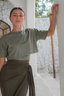 Khaki modest swim set with skirt, Naya swim set with Elina skirt designed for comfort and coverage