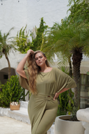 Olive modest swim set with skirt, Maya swim set with Salma skirt designed for full coverage and comfort