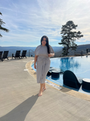 Alejandra Christian swim dress in khaky – perfect for a modest yet stylish swim experience for Christian women.