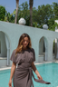 Anava Paris Alejandra modest swim dress in bronze with refined silhouette