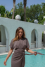 Anava Paris swimwear Alejandra dress in bronze, chic modest swim dress for beach and pool