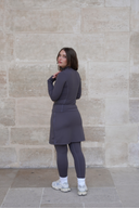 Christian modest sport skirt – activewear in charcoal for elegance and function.