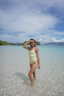 Naya Cropped Top + One-Piece Swimsuit - Honey Dew Shinny / Melon Matte