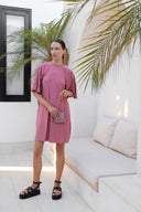 Kaia modest jersey dress in rose