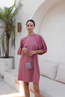 Kaia modest jersey dress in rose