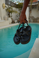 The Gianna Sandal - Black - ANAVA PARIS