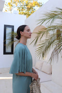 Kaia modest jersey dress in jade