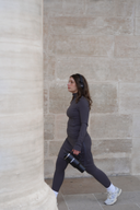 Modest activewear charcoal sport skirt – perfect for Muslim activewear needs.