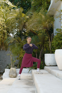 Modest athleisure skirt with integrated leggings for women looking for stylish and modest activewear.
