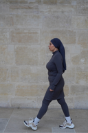Breathable modest sport skirt – lightweight charcoal modest activewear for performance.