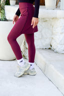 Covered running skirt for women seeking modest fitness wear with breathable comfort.
