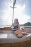 Plus Size Friendly One-Piece Swimsuit – Naya in Navy, with adjustable support and sleek shaping for confidence